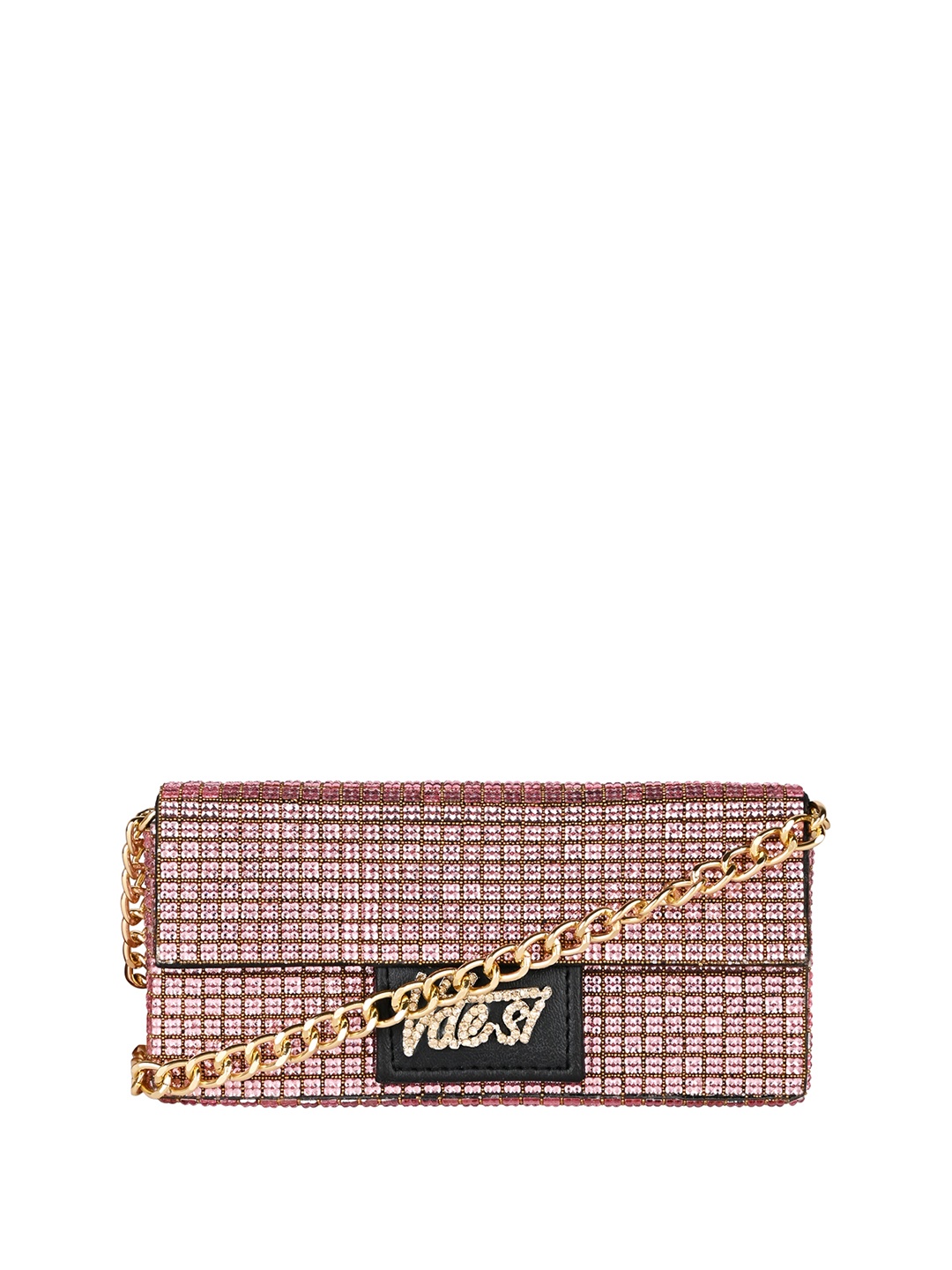 

Vdesi Embellished Rhinestone Envelope Sunglasses Case, Pink