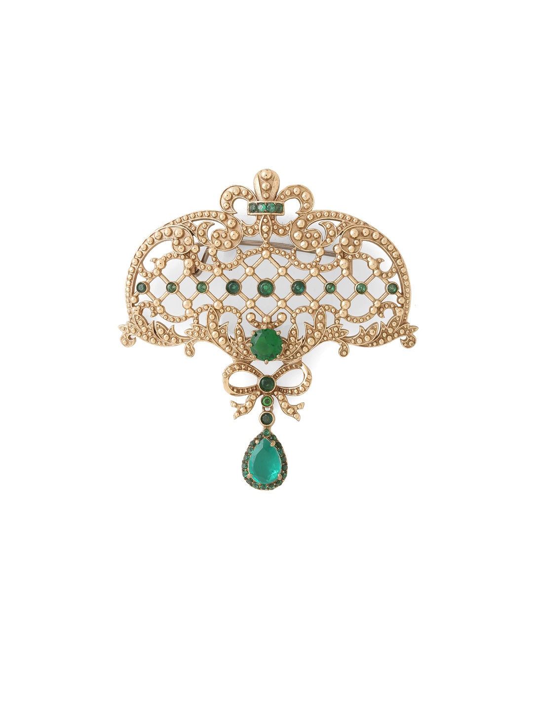 

COSA NOSTRAA Men Stone-Studded Brooch, Metallic