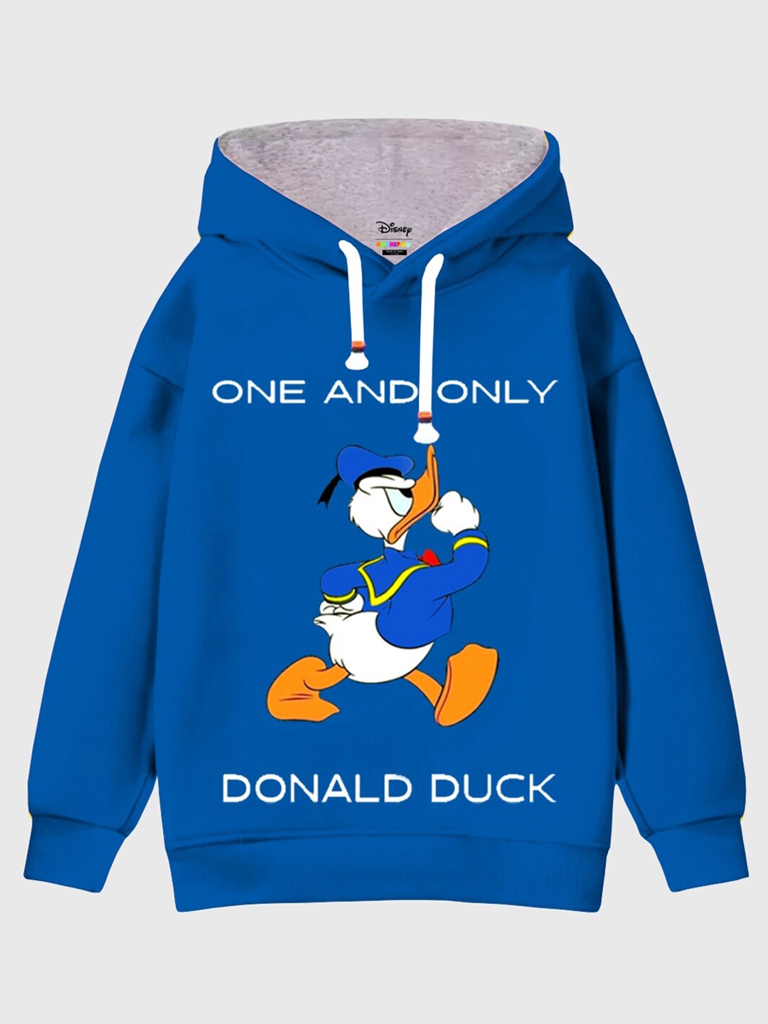 

KUCHIPOO Boys Donald Duck Printed Hooded Fleece Sweatshirt, Blue