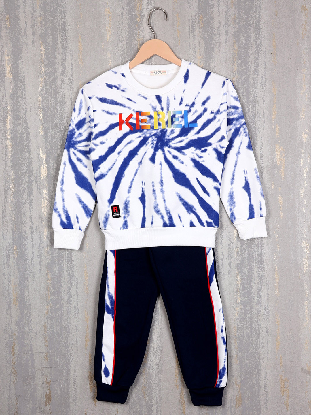 

Albion Boys Tie and Dye Tracksuit, White
