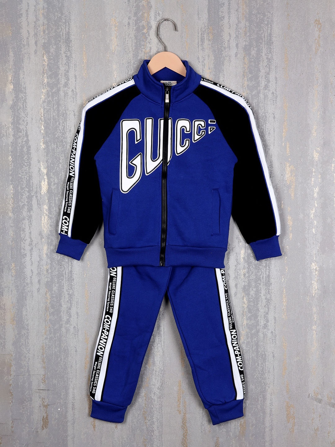 

Albion Boys Typography Printed Tracksuits, Blue