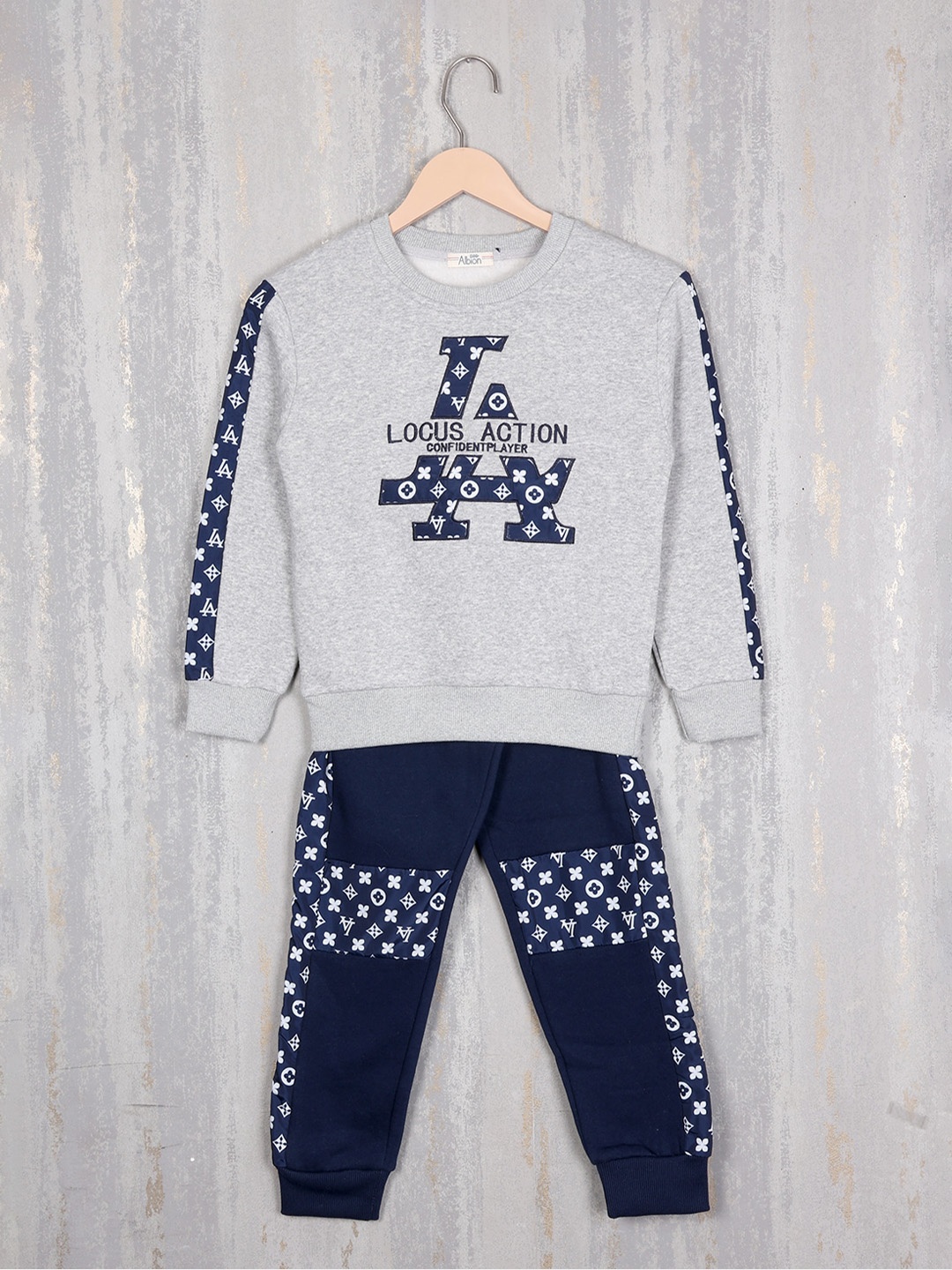 

Albion Boys Graphic Printed Tracksuits, Grey