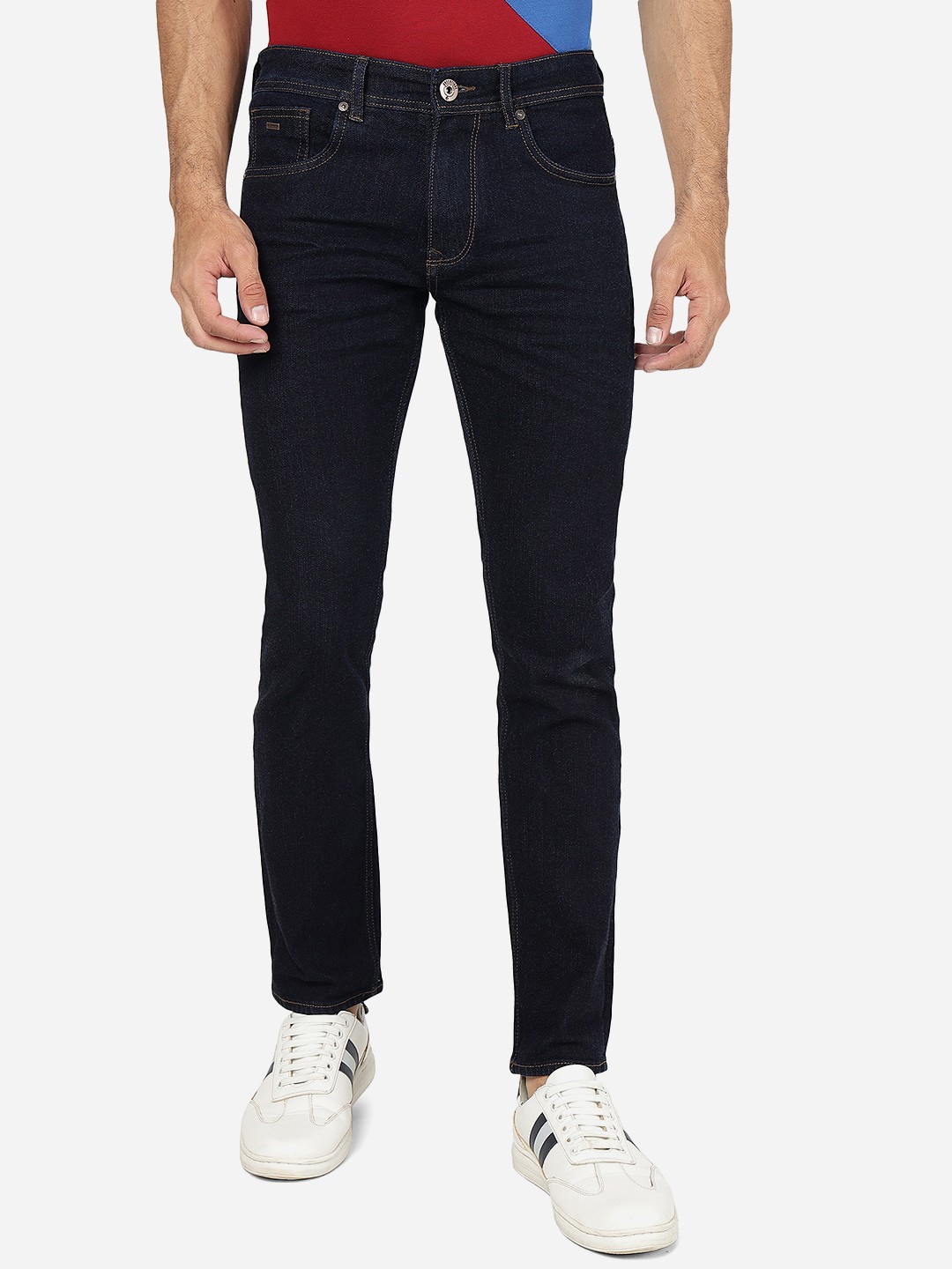 

Greenfibre Men Slim Fit Clean Look Stretchable Jeans, Blue