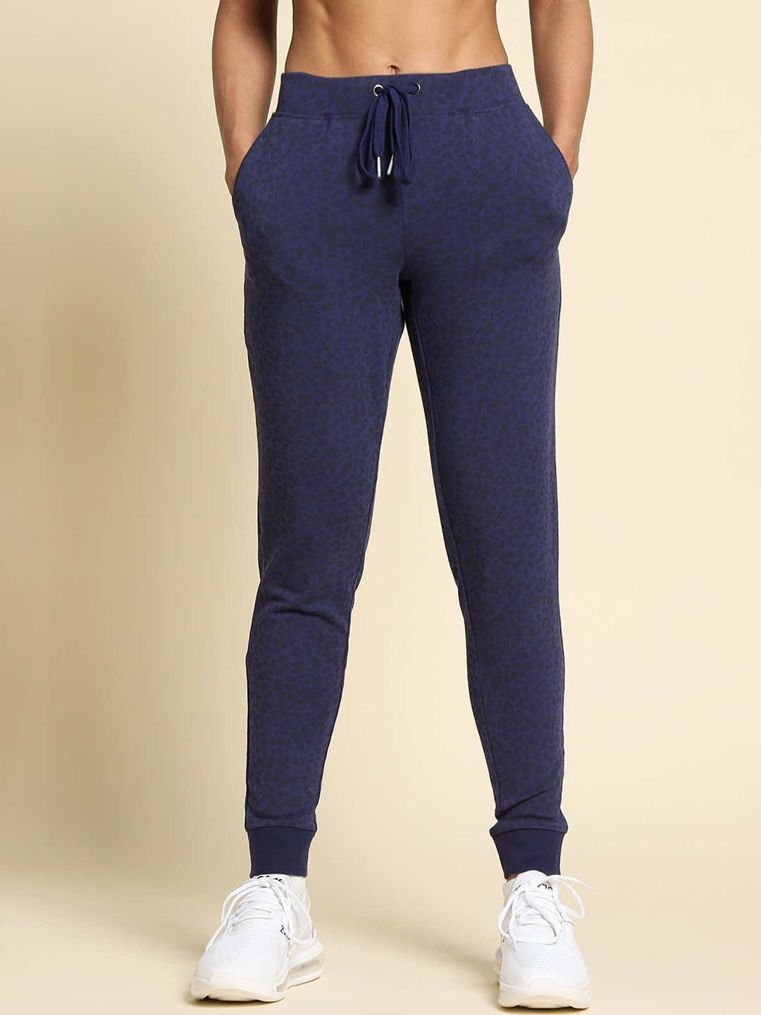 

Van Heusen Women Mid-Rise Cotton Joggers, Blue