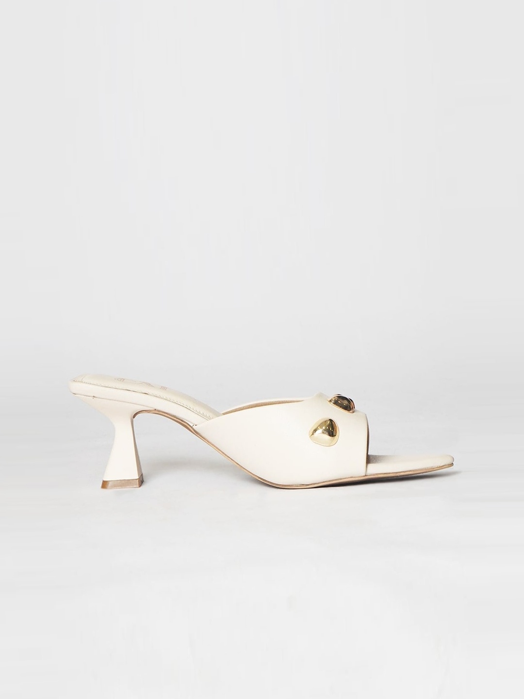 

CAI Embellished Party Block Heels, Cream