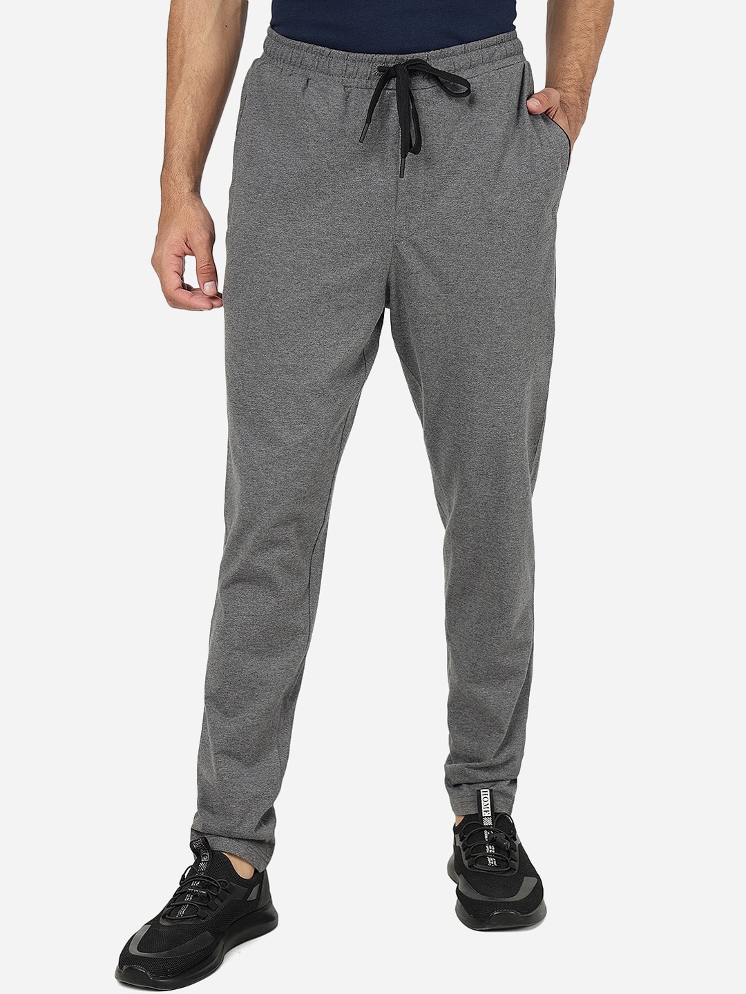 

JADE BLUE Men Slim Fit Cotton Mid Rise Track Pant, Grey
