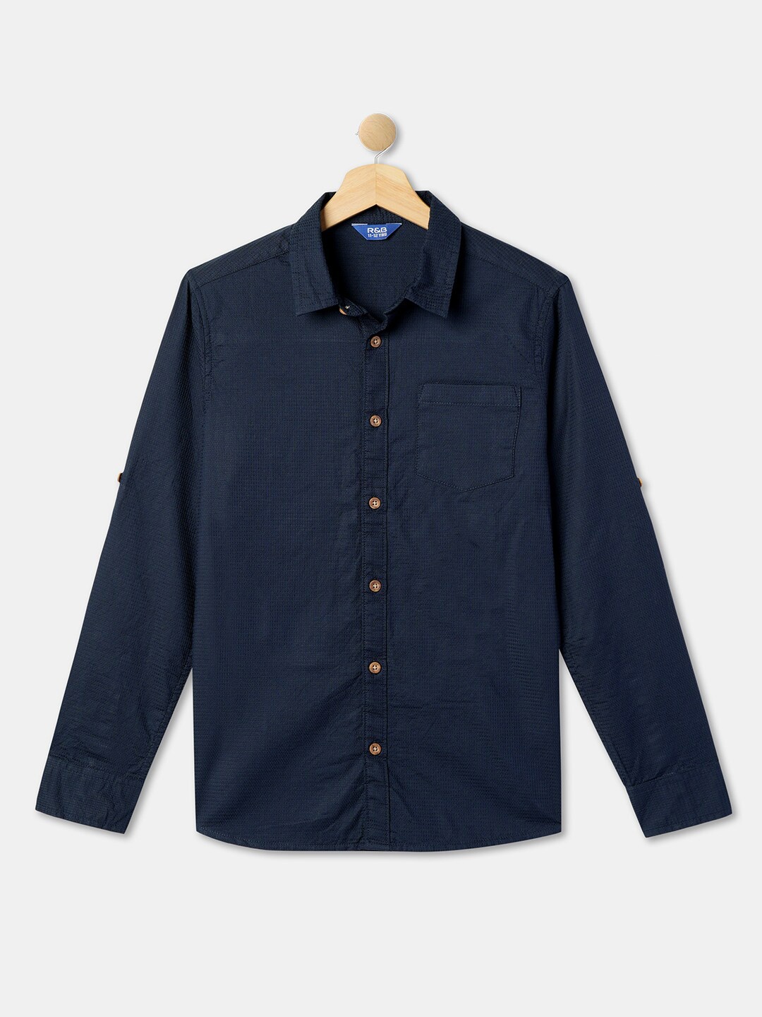 

R&B Boys Cotton Casual Shirt, Blue