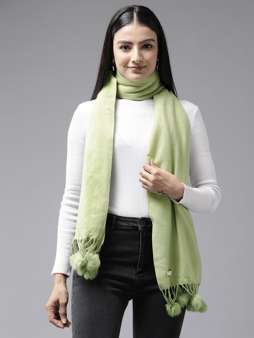 

Cayman Woollen Stole, Sea green
