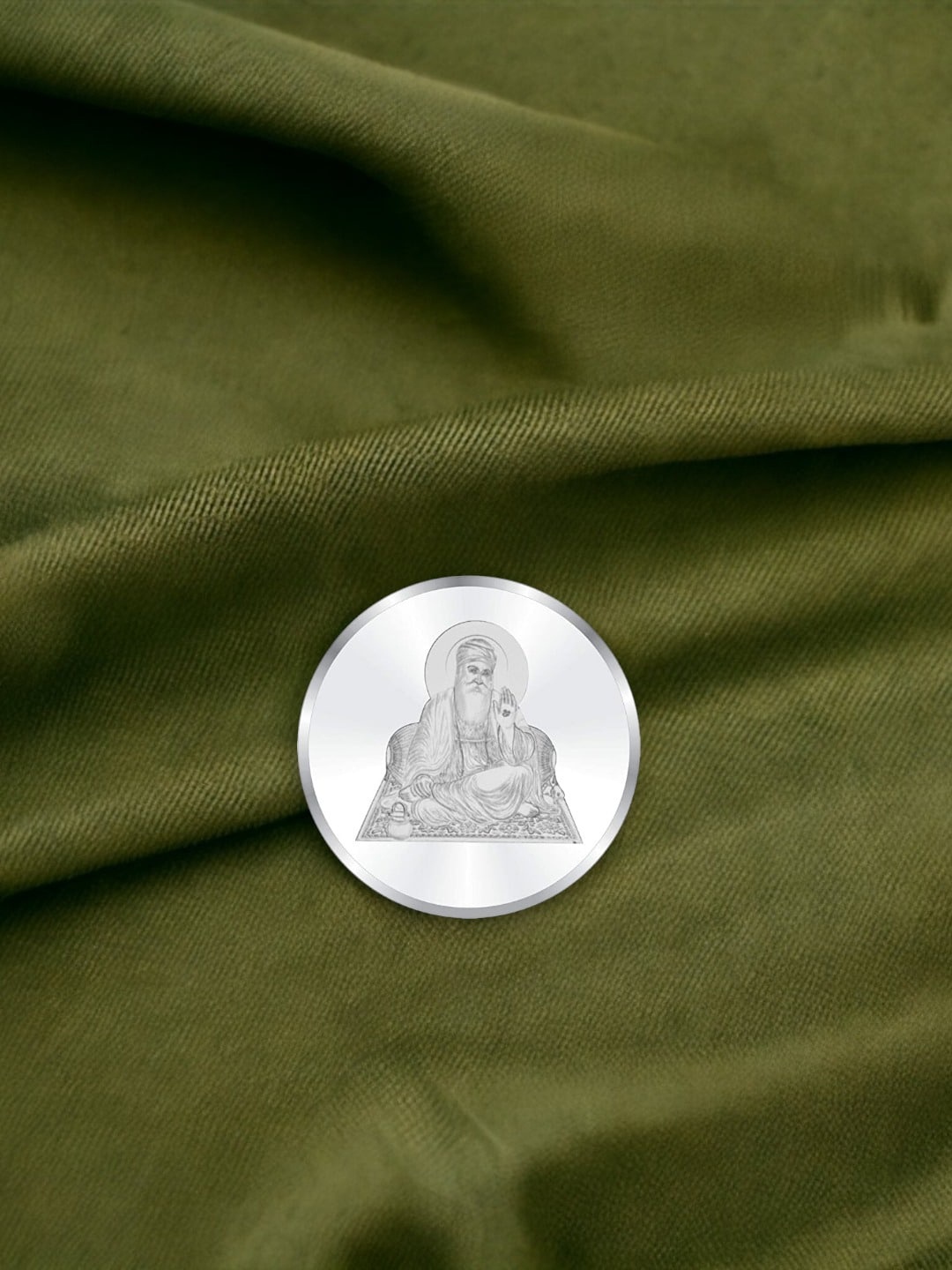 

Taraash Guru Nanak Dev 999 Silver Coin-20gm
