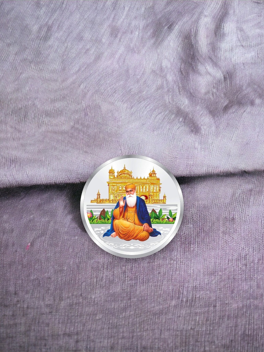 

Taraash Guru Nanak Dev ji 999 Silver Coin-50g