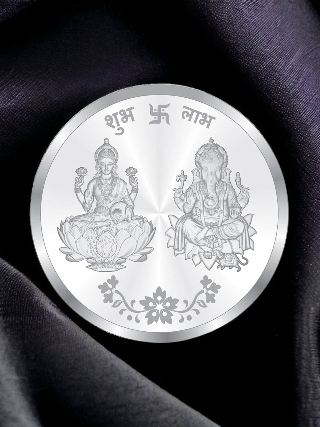 

Taraash Lakshmi & Ganesha 999 Silver Coin- 50 gm
