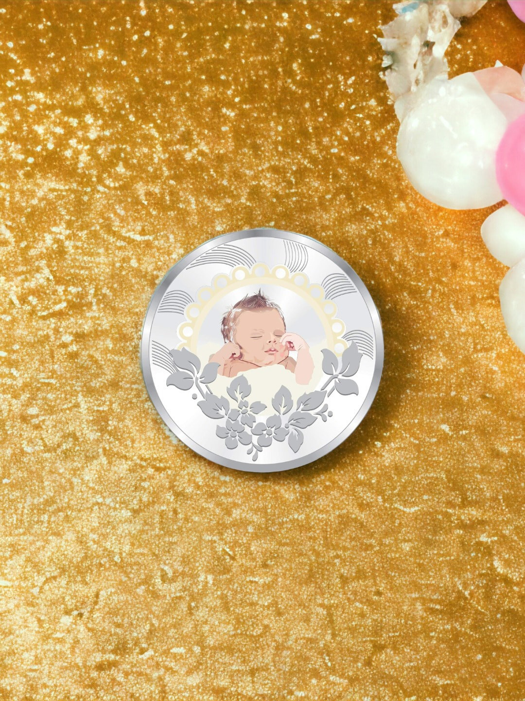 

Taraash New Born Baby 999 Silver Coin-10gm