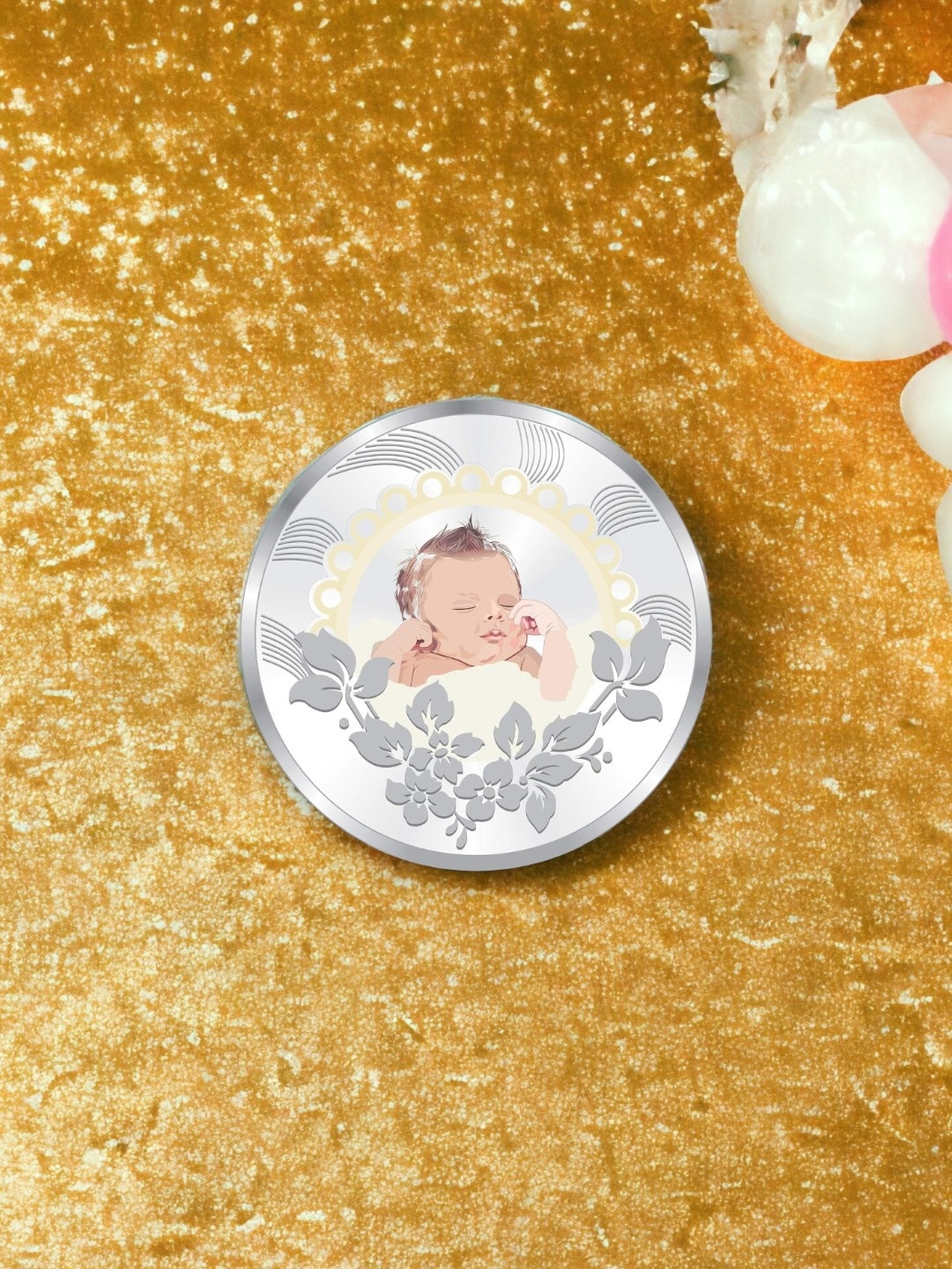 

Taraash New Born Baby 999 Silver Coin-20gm