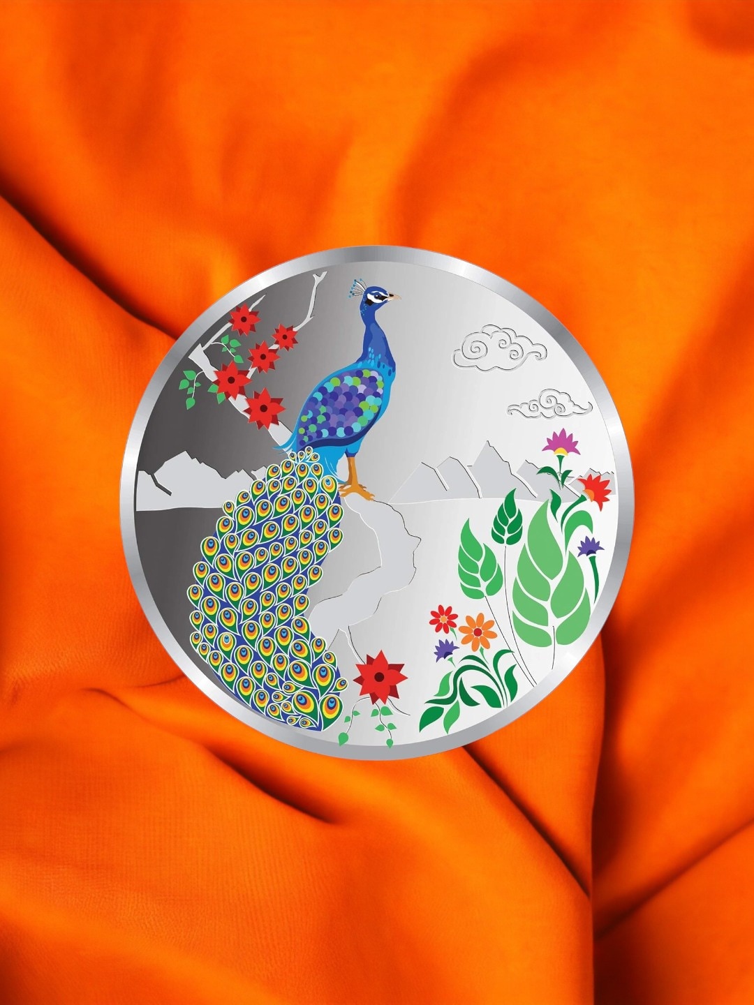 

Taraash Peacock 999 Silver Coin- 100 gm