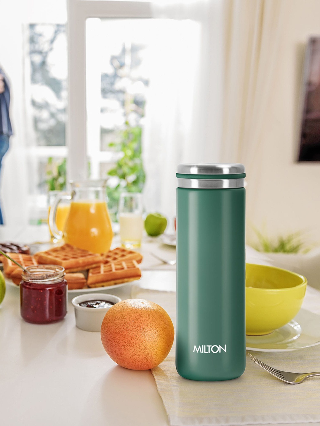 

Milton Shiny Green Stainless Steel Thermosteel Insulated Water Bottle-300 ml