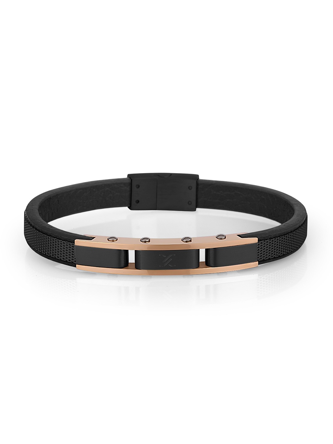 

Daniel Klein Men Leather Wraparound Bracelet, Black