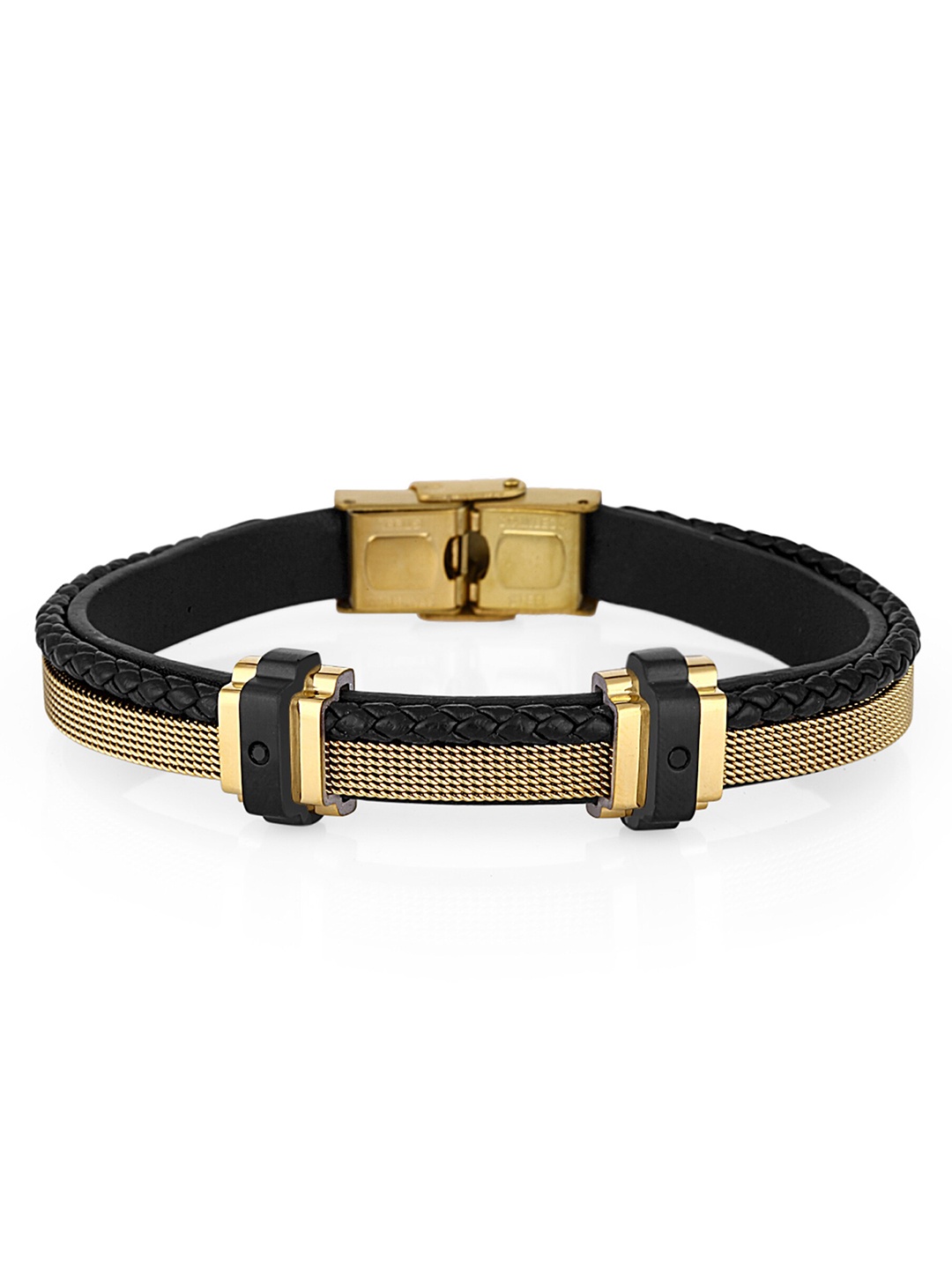 

Daniel Klein Men Leather Wraparound Bracelet, Black