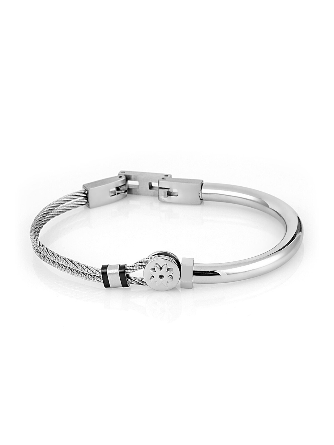 

Daniel Klein Men Metal Wraparound Bracelet, Silver