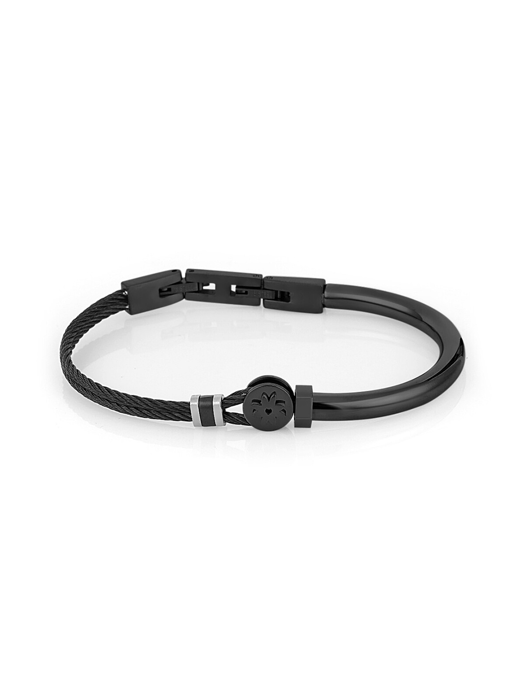 

Daniel Klein Men Metal Wraparound Bracelet, Black