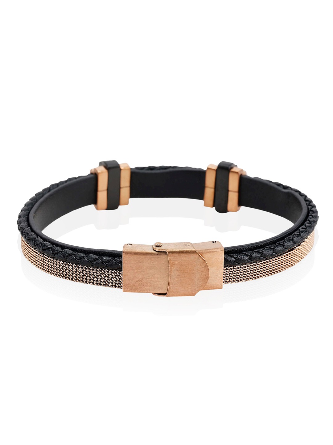 

Daniel Klein Men Leather Wraparound Bracelet, Black