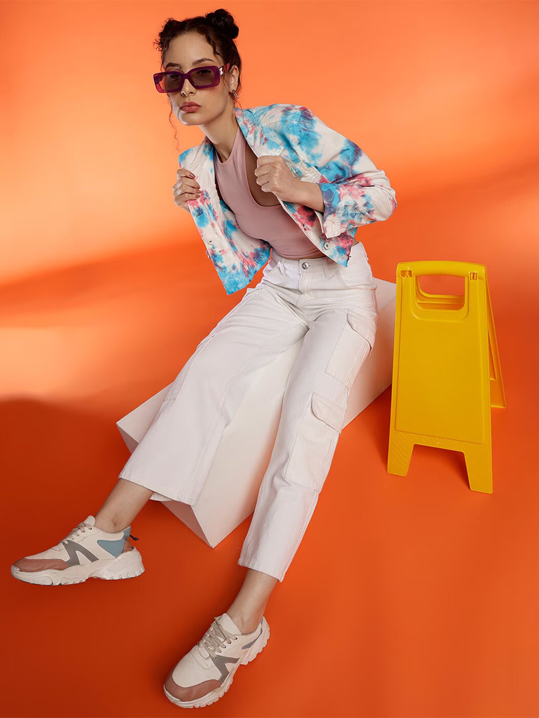 

Belliskey Dyed Denim Jacket, Beige