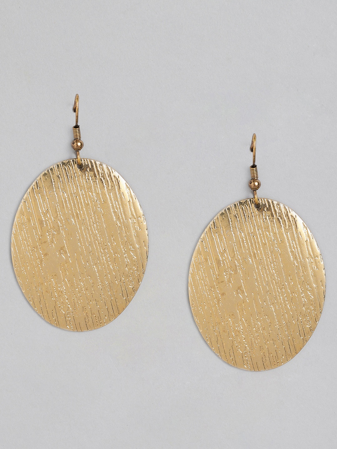 

Sangria Gold-Plated Oval Drop Earrings
