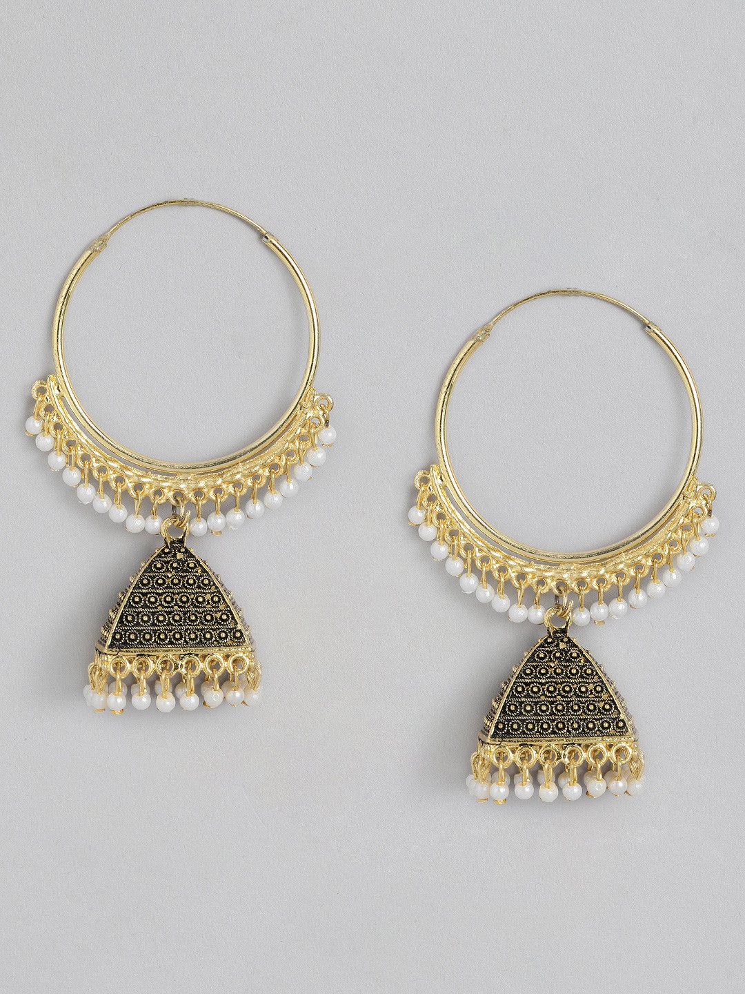 

Sangria Gold-Plated Teardrop Shaped Drop Earrings