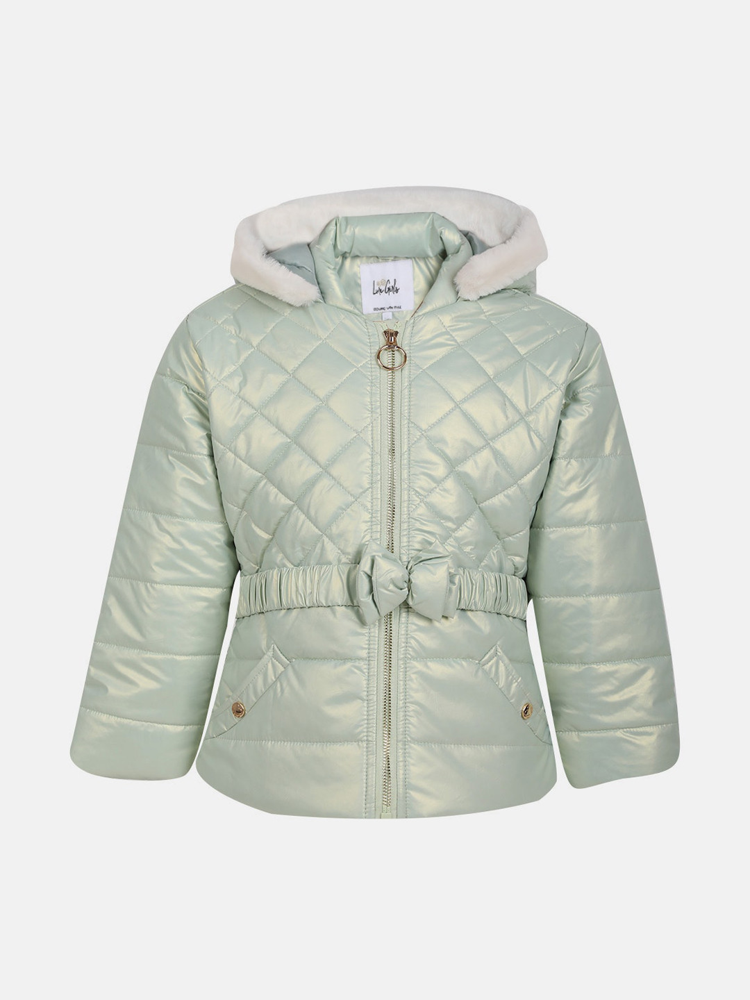 

CHKOKKO Girls Hooded Puffer Jacket, Green