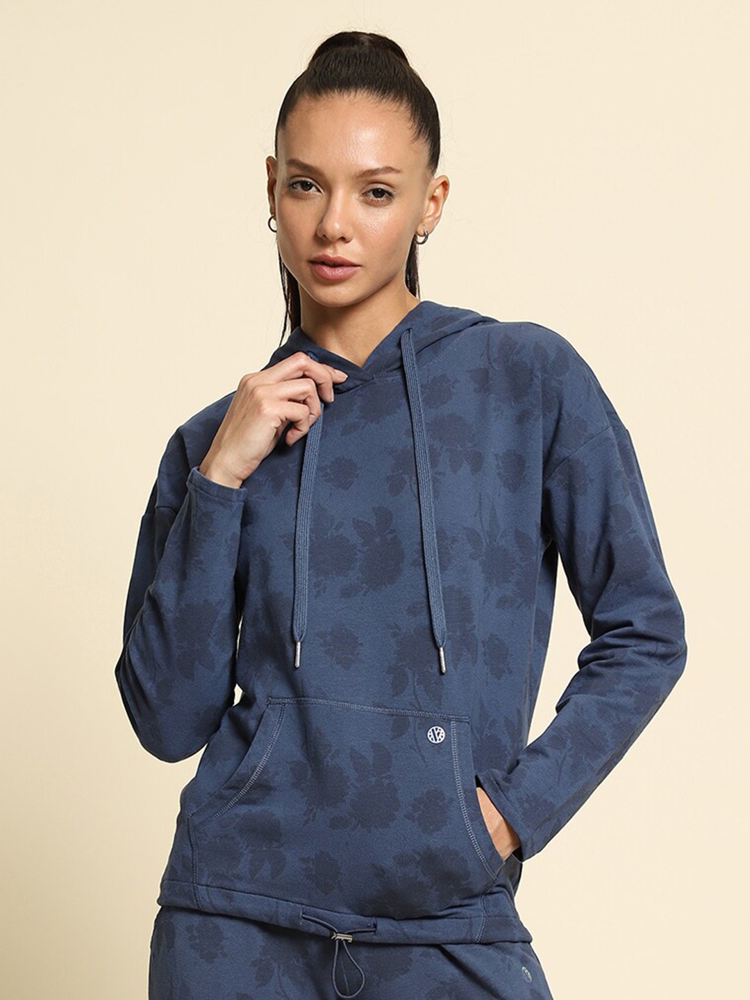 

Van Heusen Floral Printed Hooded Pullover Sweatshirt, Blue