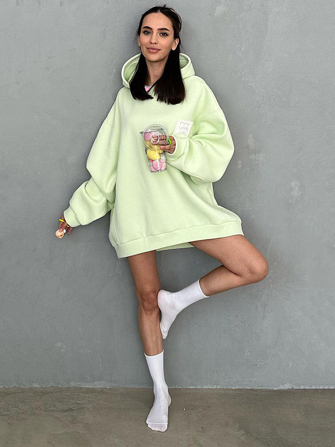 

LULU & SKY Hooded Relaxed Fit Sweatshirt, Green