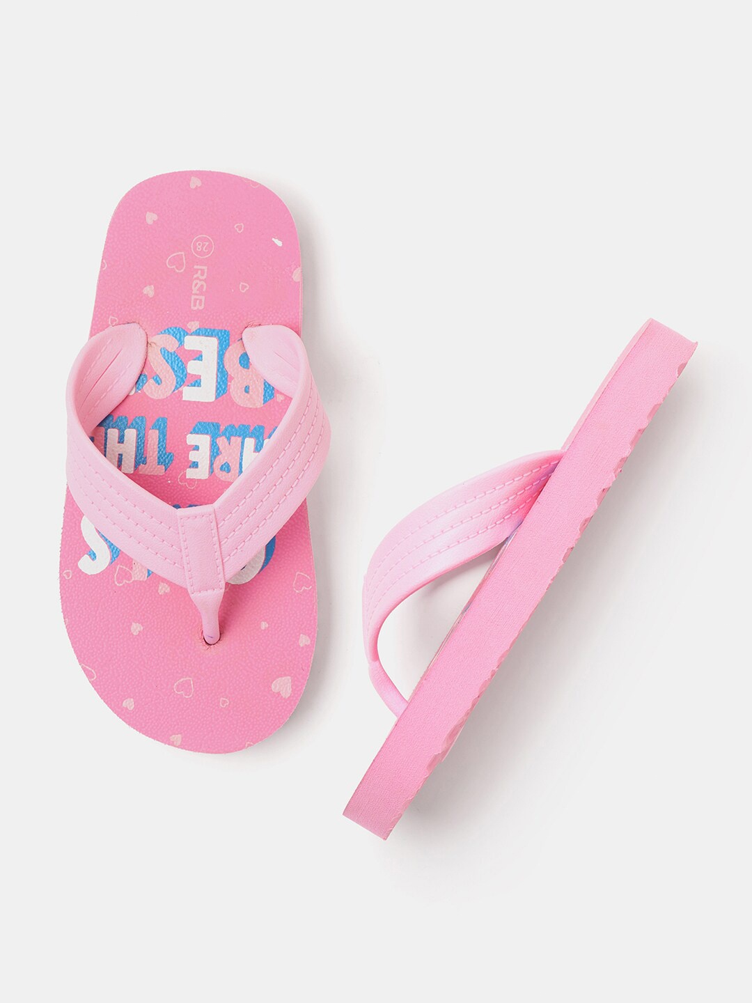 

R&B Girls Printed Thong Flip-Flops, Pink