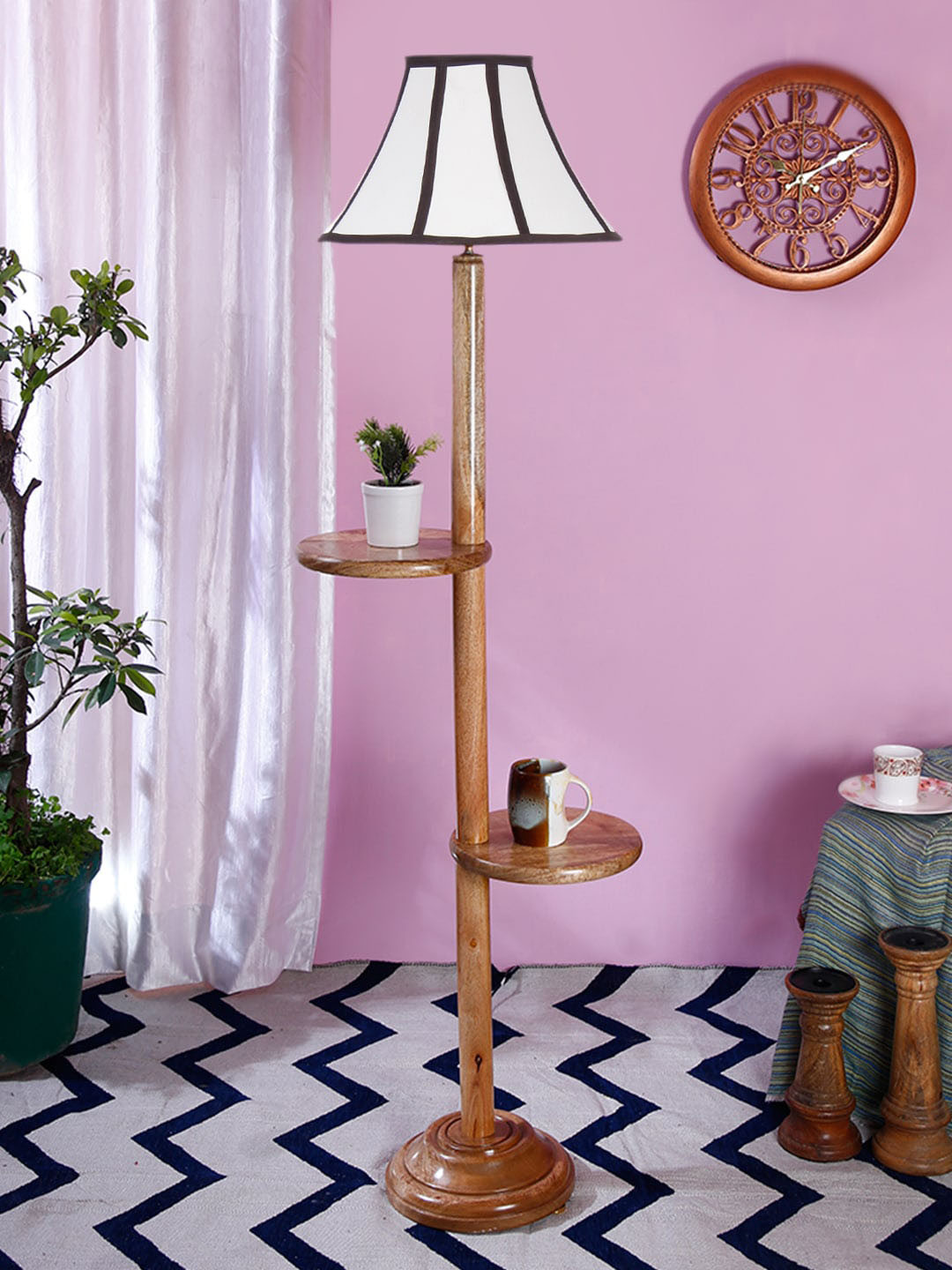 

Devansh White Wooden Floor Lamp