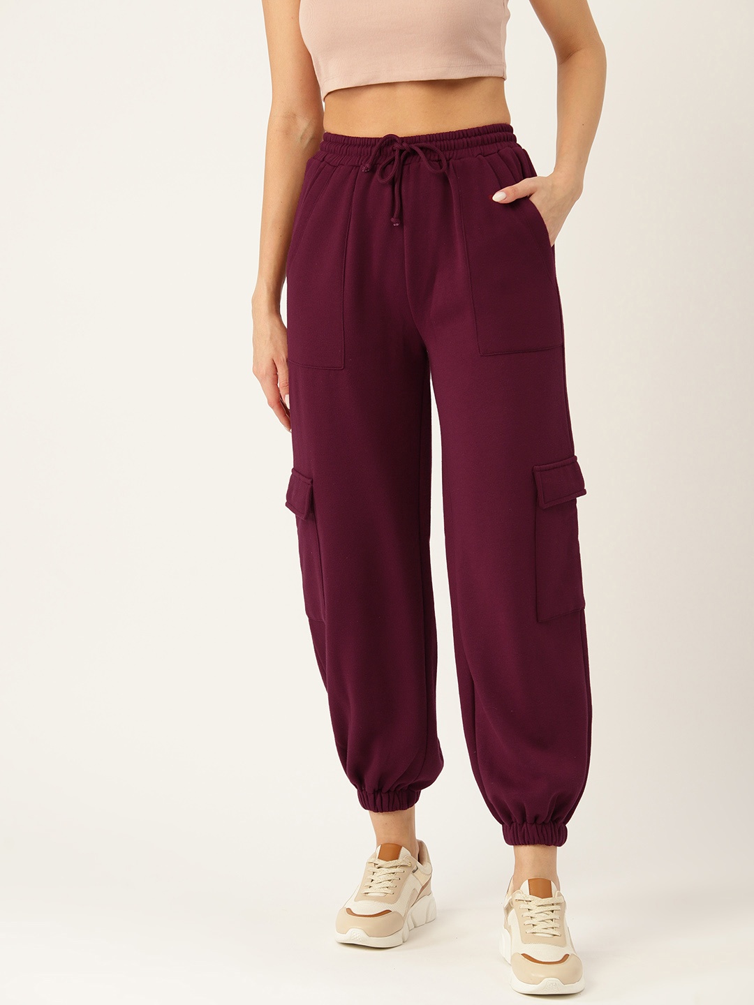 

Rue Collection Fleece Joggers, Maroon