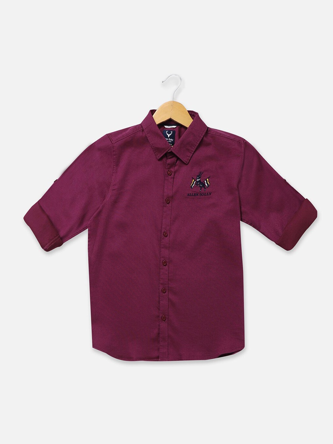 

Allen Solly Junior Boys Slim Fit Spread Collar Cotton Casual Shirt, Maroon