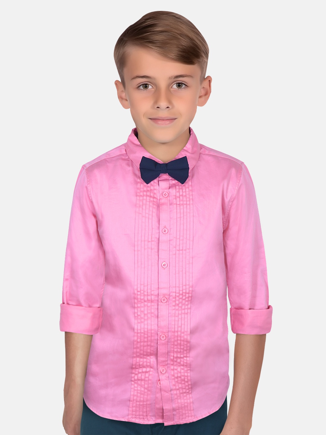 

Allen Solly Junior Boys Slim Fit Spread Collar Cotton Casual Shirt, Pink