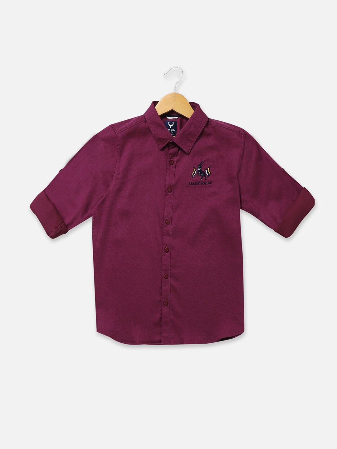 

Allen Solly Junior Boys Slim Fit Spread Collar Cotton Casual Shirt, Maroon