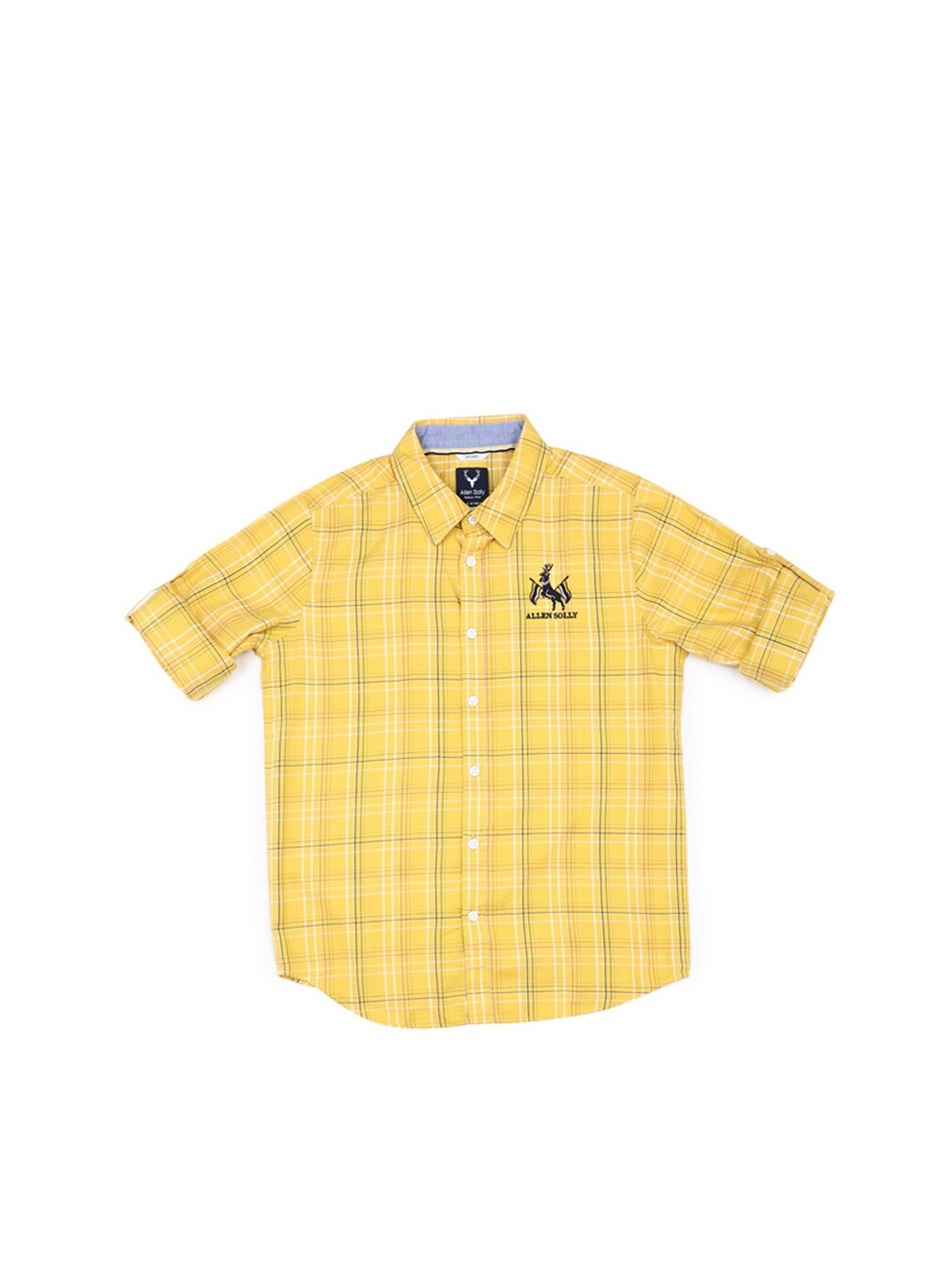 

Allen Solly Junior Girls Slim Fit Tartan Checked Pure Cotton Casual Shirt, Yellow