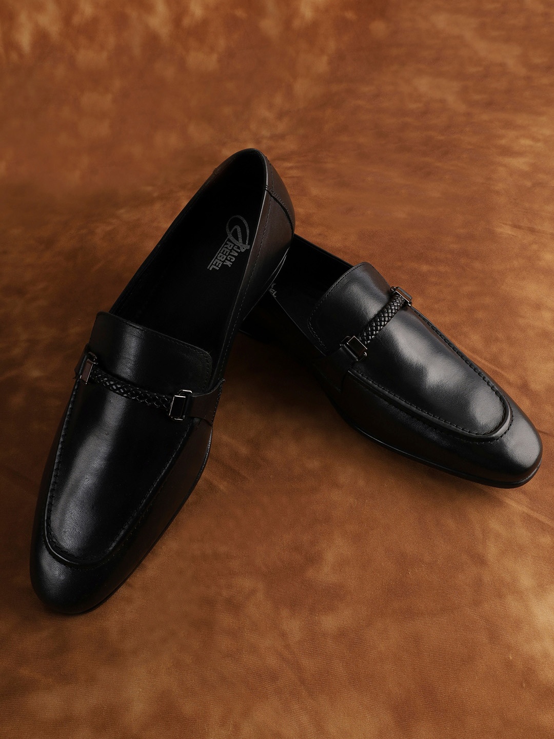 

Jack Rebel Men Wonder Leather Formal Loafers, Black