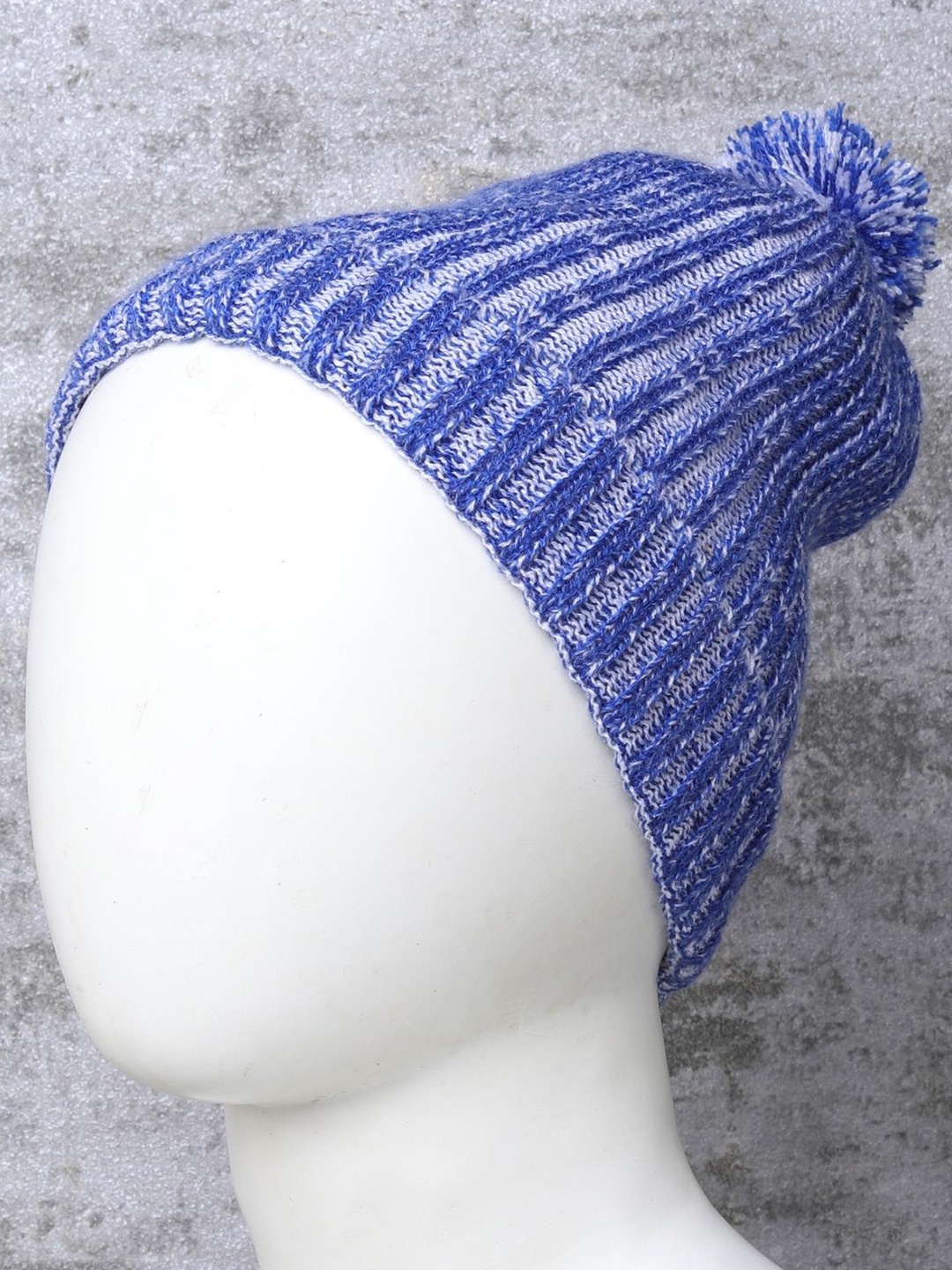 

Little Angels Kids Self Design Acrylic Beanie Caps, Blue