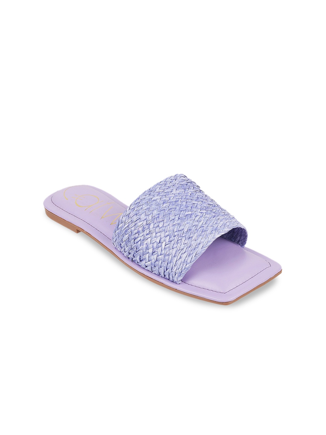 

Catwalk Textured Open Toe Flats, Purple
