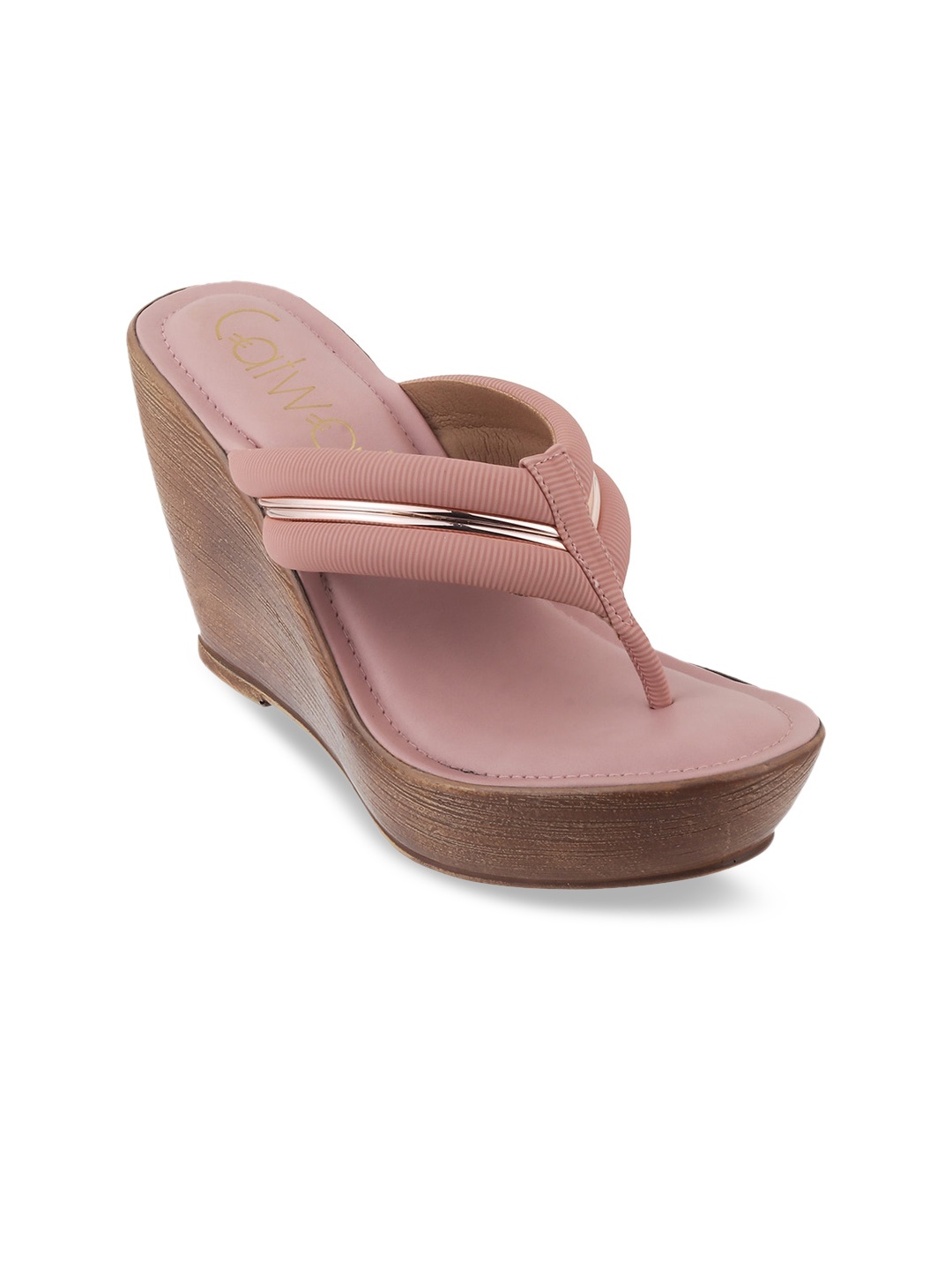 

Catwalk Textured Open Toe Wedge, Pink