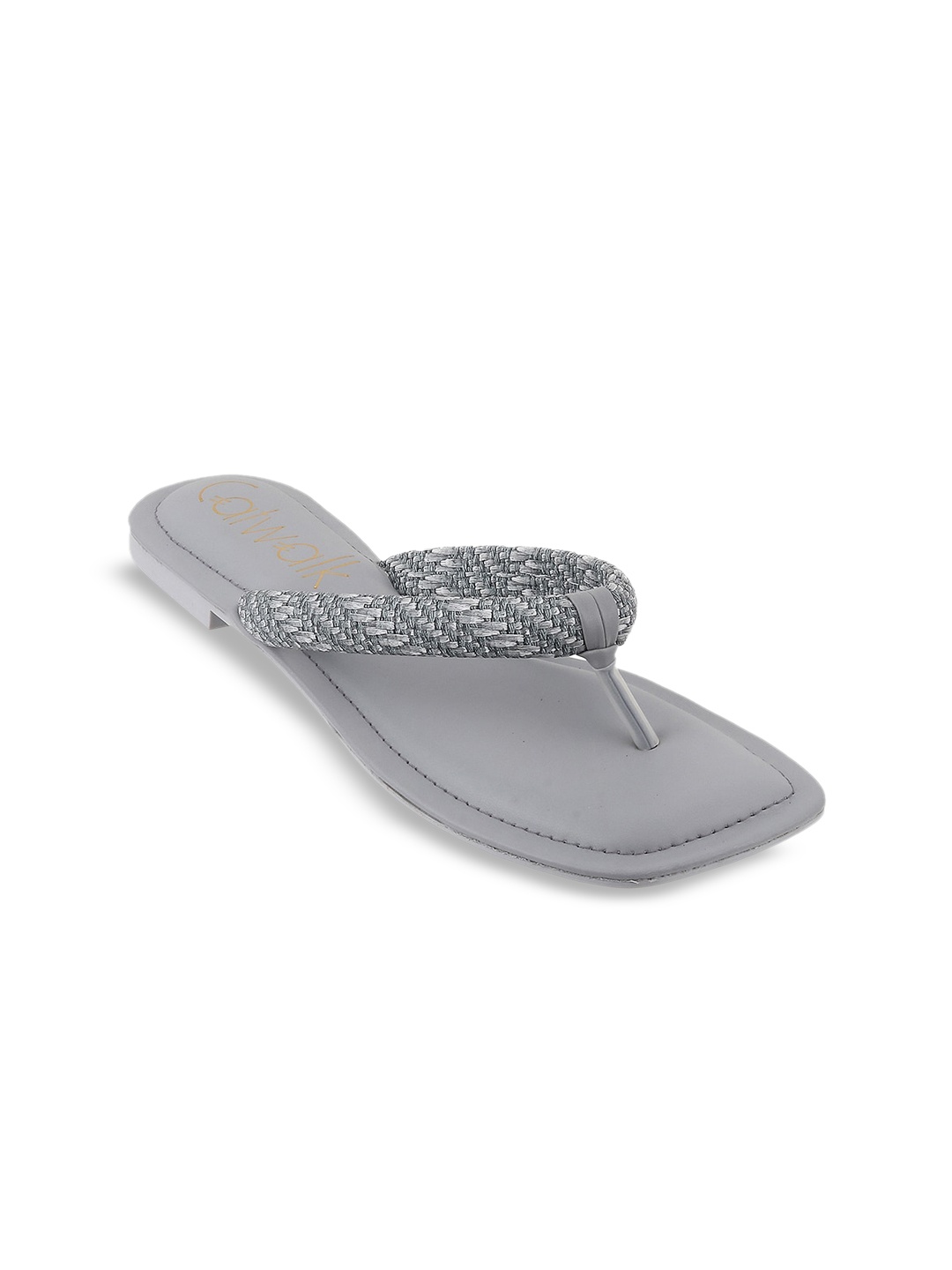 

Catwalk Shimmer Open Toe Flats, Grey