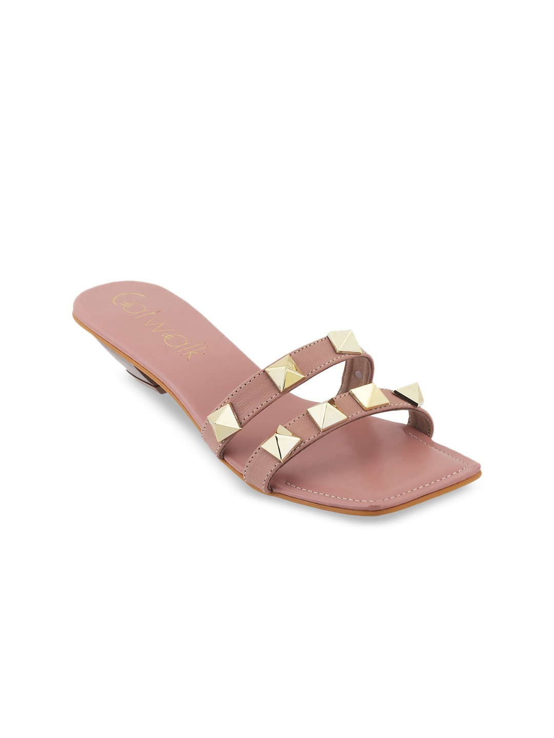 

Catwalk Embellished Open Toe Kitten Heels, Pink