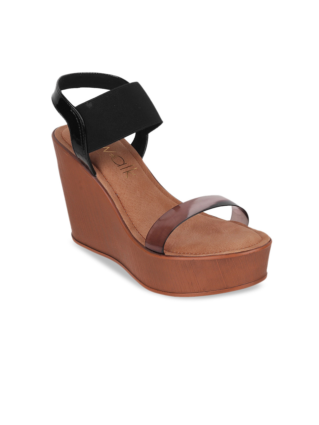 

Catwalk Open Toe Wedge Heels, Black