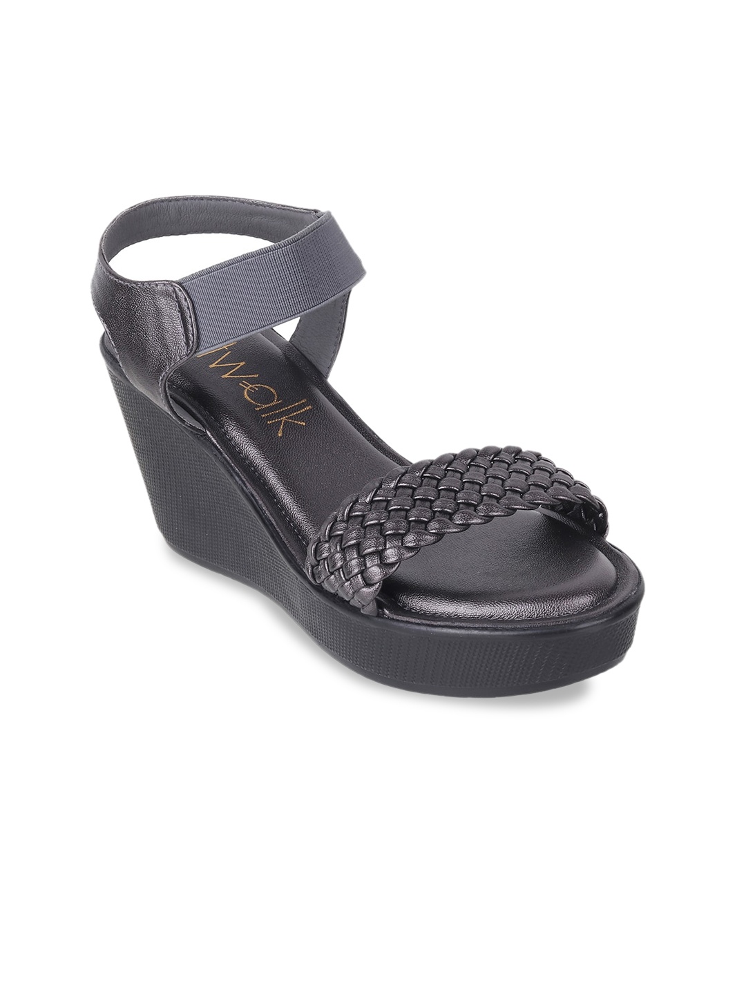 

Catwalk Textured Open Toe Wedge Heels, Grey