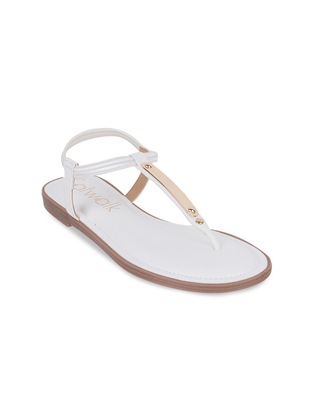 

Catwalk Open Toe T-Strap Flats, White