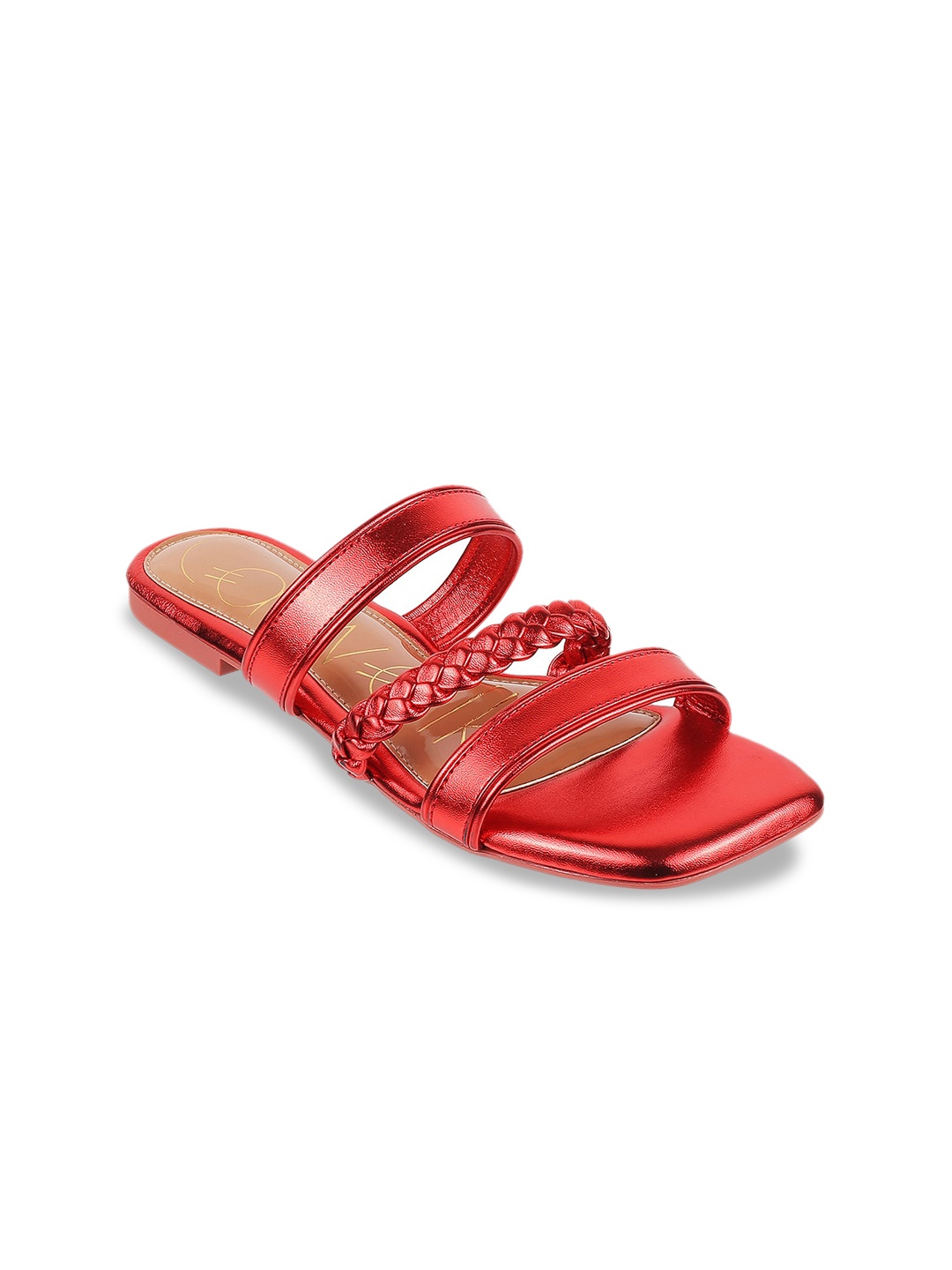 

Catwalk Braided Open Toe Flats, Red