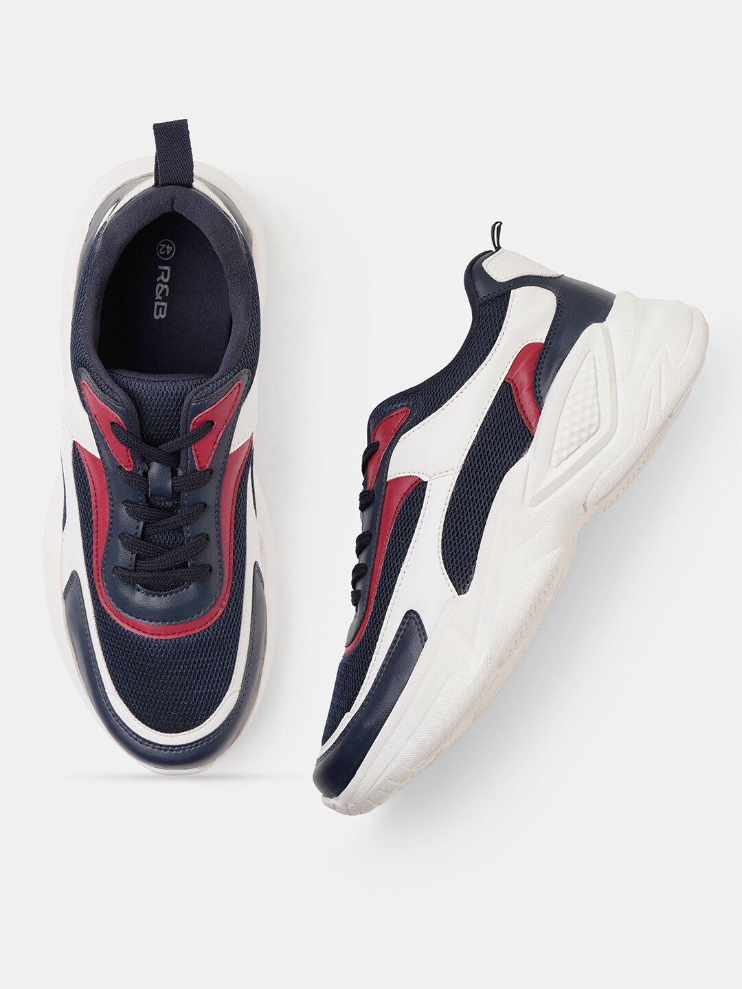 

R&B Men Lace- Up Training or Gym Shoes, White