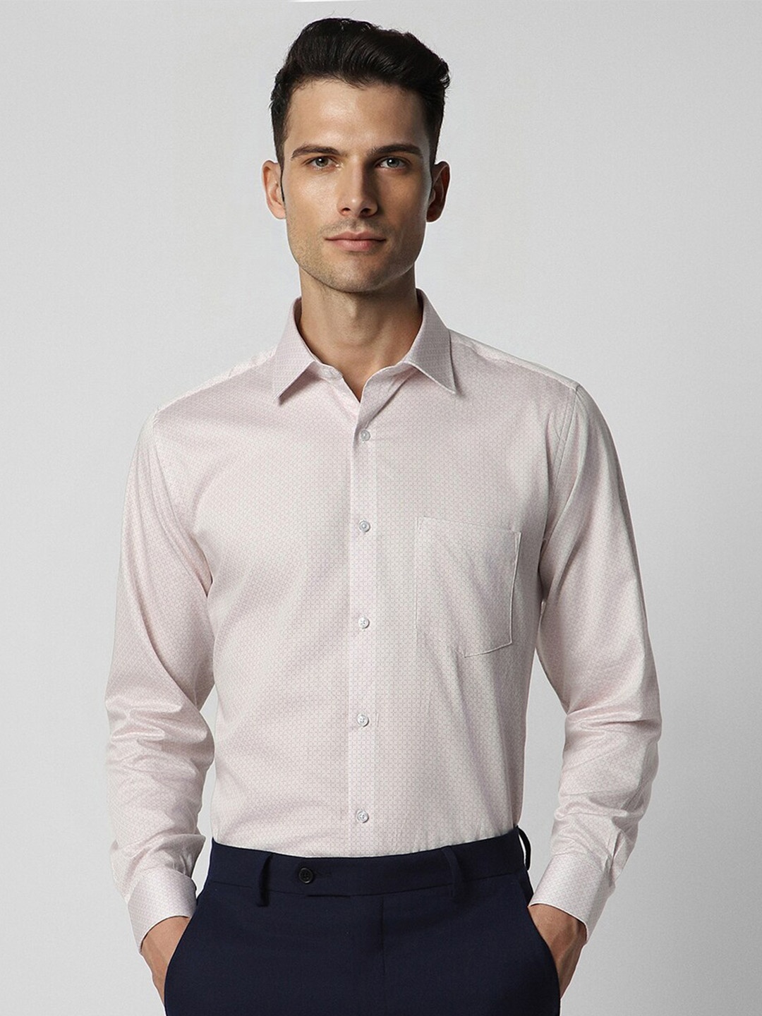 

Van Heusen Micro Ditsy Printed Pure Cotton Formal Shirt, Pink