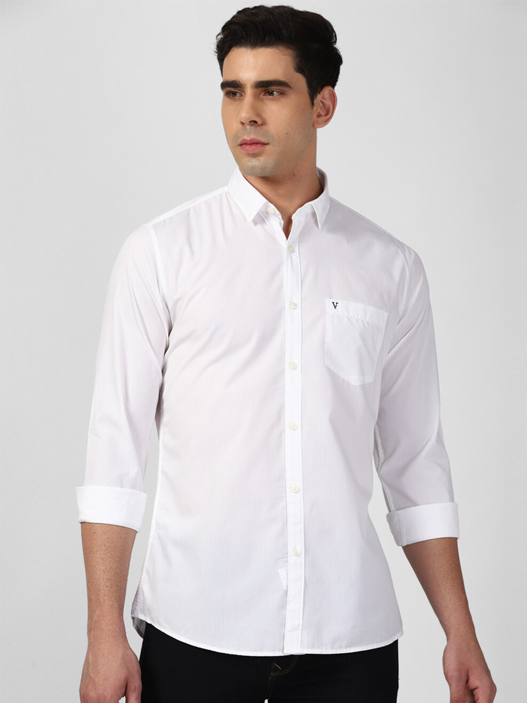 

Van Heusen Sport Spread Collar Full Sleeves Slim Fit Casual Shirt, White